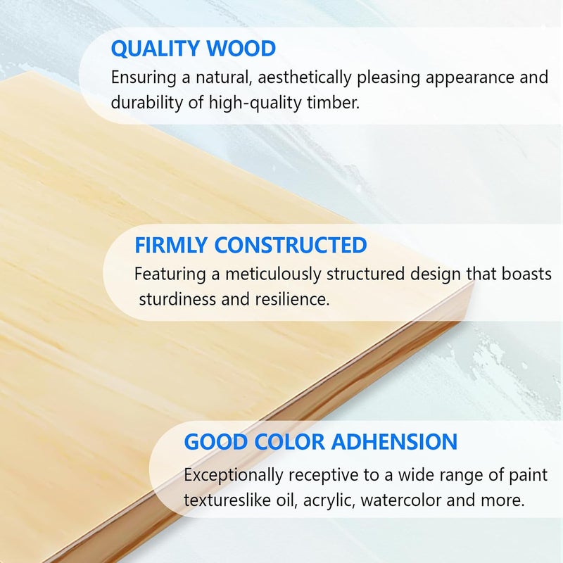 FROM ONE 4 Pack 11x14 Basswood Paint Pouring Panels for Acrylic Pouring, Oil & Abstract Painting – Sturdy Wood Painting Boards for Artists and Crafters - Image 3